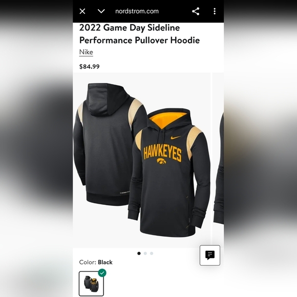 Nike Other - Iowa Hawkeye Game Day On Field Sideline Performance Sweatshirt S Like New Hoodie